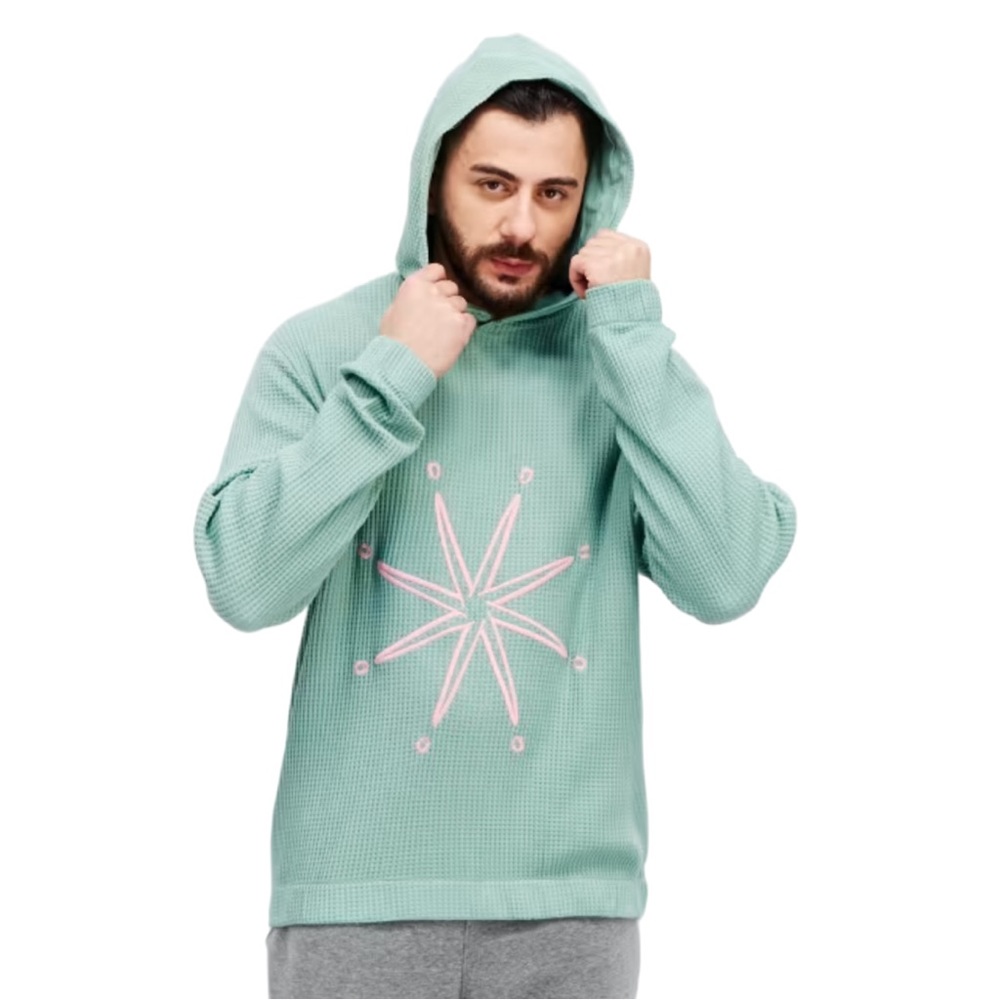 ASOS DESIGN Oversized Heavyweight Waffle Hoodie Size XS